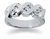 0.72 ctw. Men's Round Diamond Wedding Band in Platinum