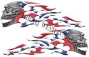 Confederate Flag Motorcycle Gas Tank Tribal Skull Flames