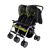 Combi Twin Sport 2 Side by Side Double Stroller in Ember/Wasabi