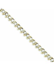 Genuine 14K Yellow Gold Diamond Bracelet 12 Grams Of Gold 100% Satisfaction Guaranteed.