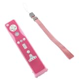 GTMax Two Tone Pink Silicone Skin Rubber Soft Cover Case + Pink Wrist Strap For Nintendo Wii Remote Motion