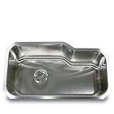 Uneven Single Bowl Undermount Brushed Satin