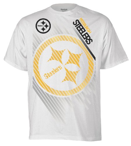 NFL Men's Pittsburgh Steelers Lined Up Tee (White, XX-Large)