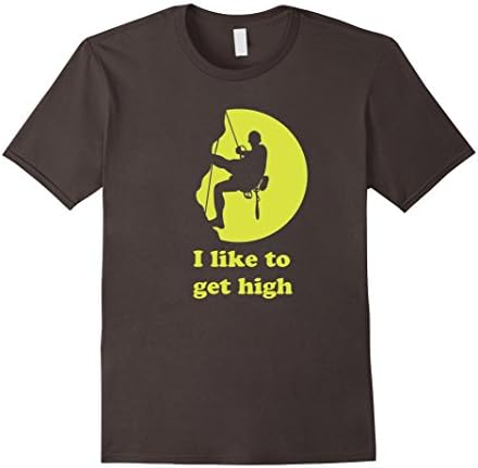 Men's Like To Get High - Rock Climbing T-Shirt XL Asphalt