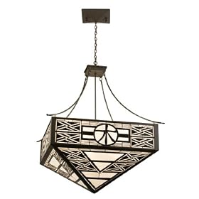 41"Sq Symbol For Wood Inverted Pendant