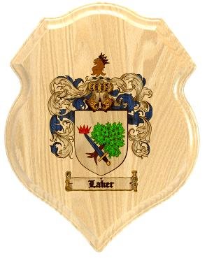 Laker Coat of Arms Plaque / Family Crest Plaque