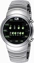 Binary BINSM102G2 Green Sumui Moon Watch with LED Binary Format Display and Solid Stainless Steel Case & Back