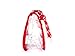 Rough Enough Vintage Clear Transparent Pencil Comestic Pouch Holder Case (Red)