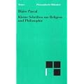 Kleine Schriften zur Religion und Philosophie