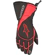Alpinestars Radiant Drystar Men's Waterproof Road Race Motorcycle Gloves w/ Free B&F Heart Sticker Bundle - Red