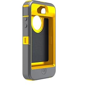 Otterbox APL2-I4SUN-E5-E4OTR Defender Series Hybrid Case &amp; Holster for iPhone 4 &amp; 4S  - Retail Packaging - Sun Yellow/Gunmetal Grey: Cell Phones &amp; Accessories