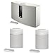 Bose SoundTouch 30 Series III Wireless Music System with Remote Control, White - With2x Bose SoundTouch 10 Wireless Music System with Remote Control, White