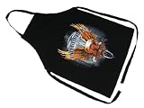 "Live Free, Ride Free" Eagle Biker Barbecue Apron BBQ