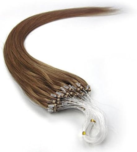 Rise World Hair Beauty Trendy 18 Inch Weave Remy Straight Micro Ring Human Hair Light Golden Brown