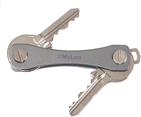Compact Key Holder by Mylod Best Smart Holder Extended Keychain Organizer Made of Lightweight Aluminum Alloy Holds 2-8 Keys Premium Quality (Gray)