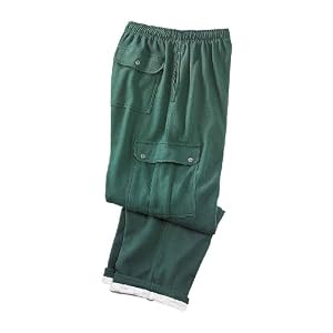 KingSize Big & Tall Thermal-Lined Fleece Cargo Sweatpants