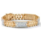 Men's DiamonUltra? Cubic Zirconia 18k/Sterling Silver Bracelet 8 1/4
