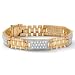 Men's Cubic Zirconia 18k over sterling silver Bracelet 8 1/4