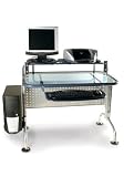 COMPUTER DESK-BLUE GLASS