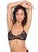 American Apparel Stretch Floral Lace Bra Small-Black