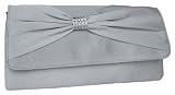 Pochette en Satin Sac de Soir�e - Couleur Argent�