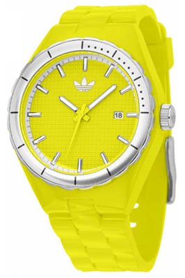Adidas Originals Unisex Watch ADH2043 Cambridge with Yellow Dial and Yellow PU Strap