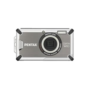 Pentax Optio W80 Digitalkamera (12,1 Megapixel, 5-fach opt. Zoom, 6,4 cm (2,5 Zoll) Display, bis 5m wasserdicht nach IP70) grau