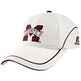 Russell Mississippi State Bulldogs White Slit Twill Adjustable Hat