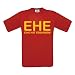 JGA T-Shirt - Ehe - Eine hat Erbarmen! - S M L XL XXL XXXL - Textil red / Motiv gelb XL