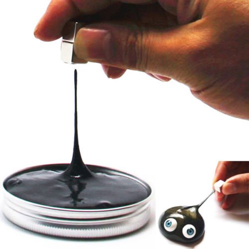 Magnetic Putty, INWISH Creative Crazy Puddy Deformable Soil Funny Toys with Free Magnet Attractor for Kids - 50g Black