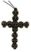Resin Imitation Bone Pendant Cross - Adjustable Cord - 83mm x 56mm