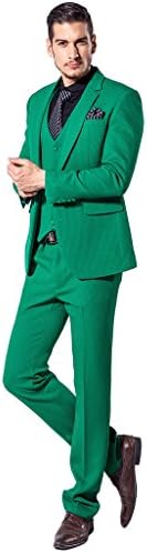 XoMoFlag Men's Wedding Photo Formal Suit One Button Tuxedo Stage Wear Fresh Green