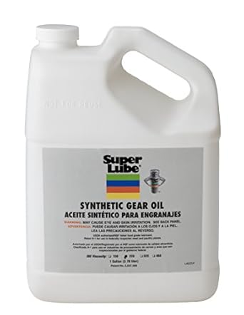 Super Lube 54201 Synthetic Gear Oil ISO 220, 1 gal Bottle, Translucent