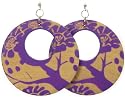 AM3546clip on - Purple 60mm Hoop Earrings - SP clip on fittings