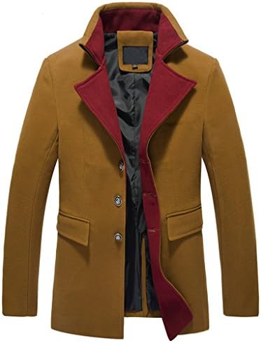 Shanmou Men's Fashion New Classic&amp;Casual Jacket(Tan, L)