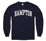 Hampton Pirates Navy Arch Long Sleeve T-Shirt