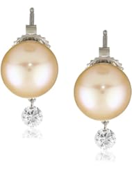 TARA Pearls "Dancing Diamond" Freshwater Stud 10X11mm 18 Karat White Gold Stud Earrings