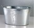 Palm Tree Galvanized Beverage Tub