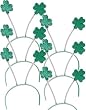 Set 6 St Patricks Day Green Shamrock Head Boppers Hats