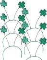 Set 6 St Patricks Day Green Shamrock Head Boppers Hats