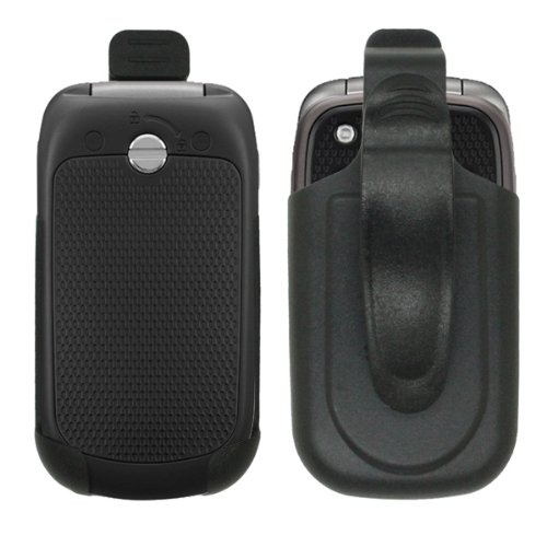 Cbus Wireless Black Holster Case w/ Ratcheting Belt Clip for Samsung Convoy 2 / U660