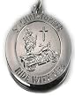 St. Christopher "Ride with Me" Motorcycle Medal--Keychain, BH010