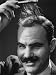 Man Wearing a False Mustache Displaying a Crop of Hair Put on His Hair by a Hair Transplant Photographic Poster Print by Grey Villet, 12x16