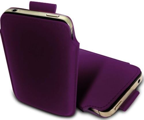 N E Fing Dark Purple PU leather pull tab case for LG GD580 Lollipop(s)