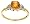 10k Yellow Gold, November Birthstone, Citrine and Diamond Ring, Size 7