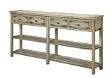 Coast to Coast 32062 Four Drawer Console in a Coffee and Antique White Finish