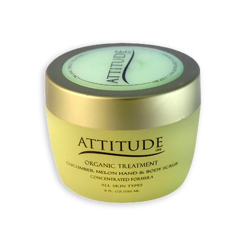 Attitude Line Organic Hand Scrub (Cucumber Melon), 8-Ounce