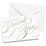 Hortense B Hewitt Gold Unending Gratitude Thank You Cards, 50-Pack