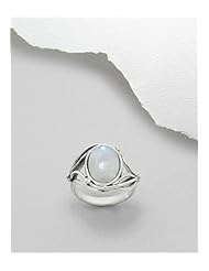 Rainbow Moonstone Ring In 92.5 Sterling Silver