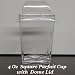 50 - 4 OZ Square Parfait Dessert Tumbler Cups with Dome Lids